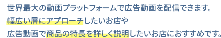 YouTube広告の説明文